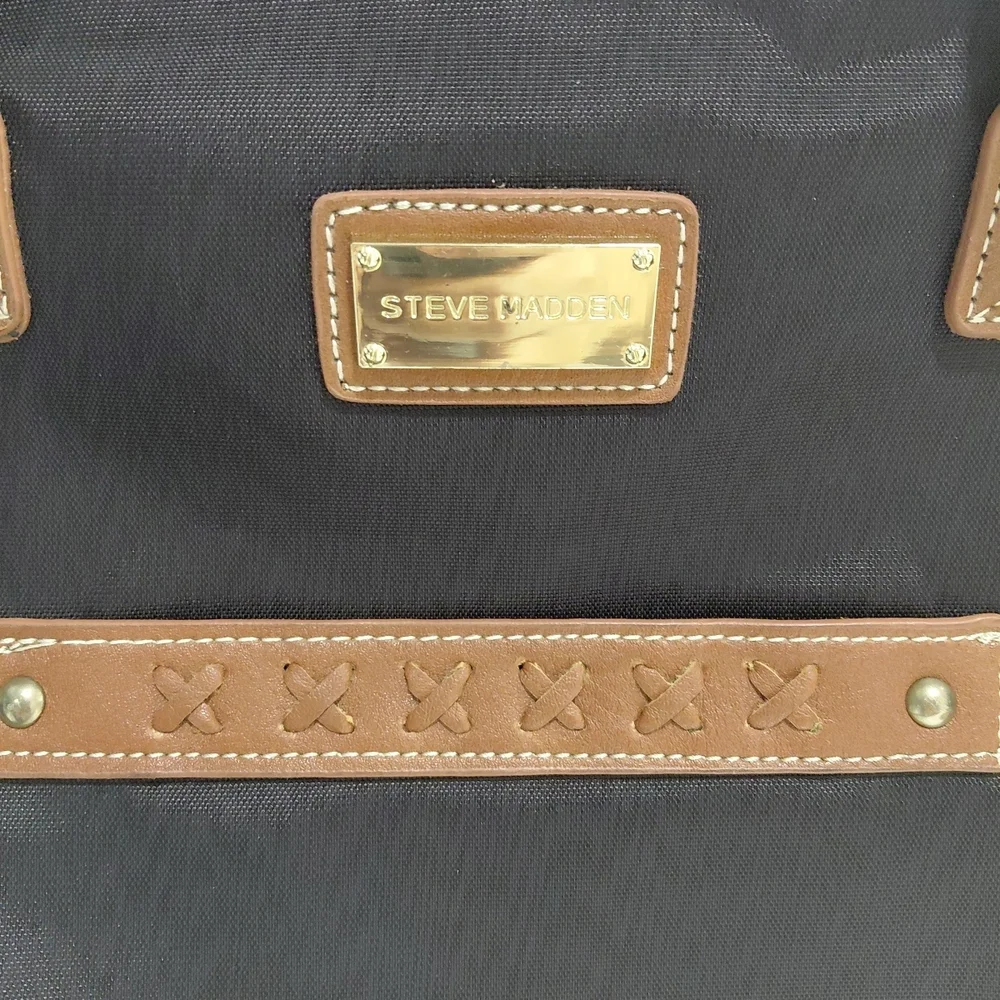 Steve Madden Black and Brown Men's Bag